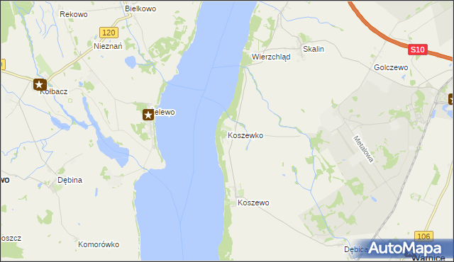 mapa Koszewko, Koszewko na mapie Targeo