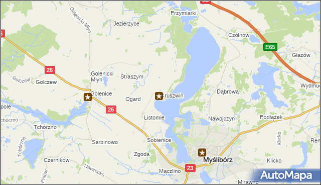 mapa Kruszwin, Kruszwin na mapie Targeo