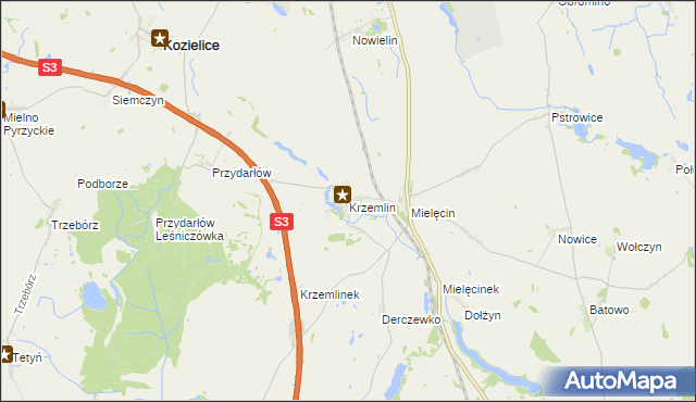 mapa Krzemlin, Krzemlin na mapie Targeo