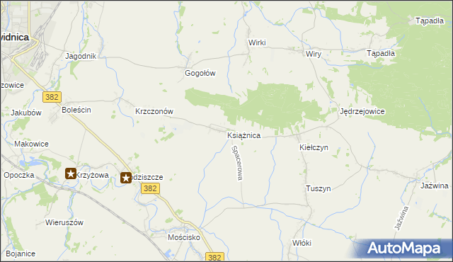 mapa Książnica, Książnica na mapie Targeo