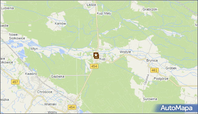 mapa Kup, Kup na mapie Targeo