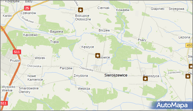 mapa Latowice, Latowice na mapie Targeo