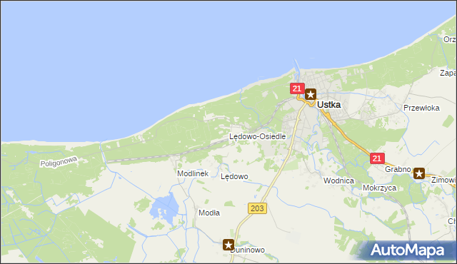 mapa Lędowo-Osiedle, Lędowo-Osiedle na mapie Targeo