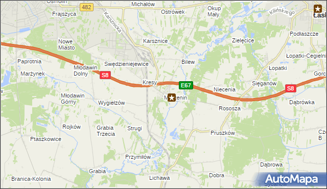 mapa Marzenin gmina Sędziejowice, Marzenin gmina Sędziejowice na mapie Targeo
