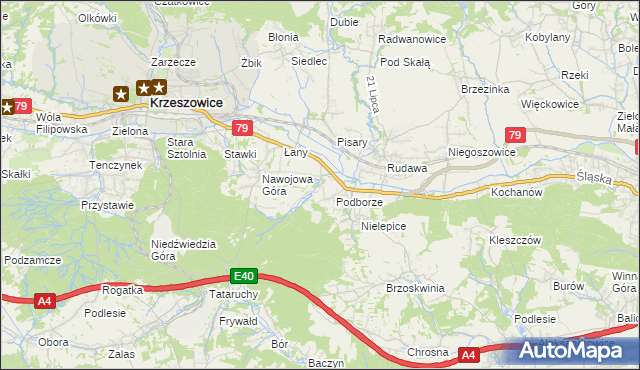 mapa Młynka, Młynka na mapie Targeo