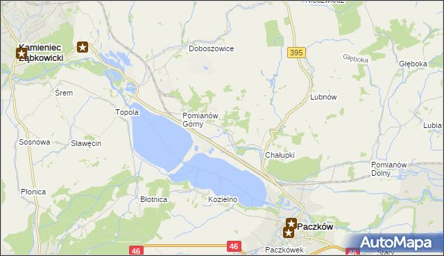 mapa Mrokocin, Mrokocin na mapie Targeo