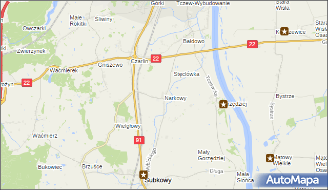 mapa Narkowy, Narkowy na mapie Targeo