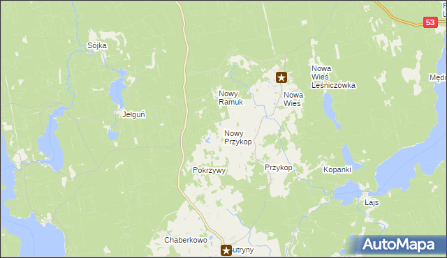 mapa Nowy Przykop, Nowy Przykop na mapie Targeo