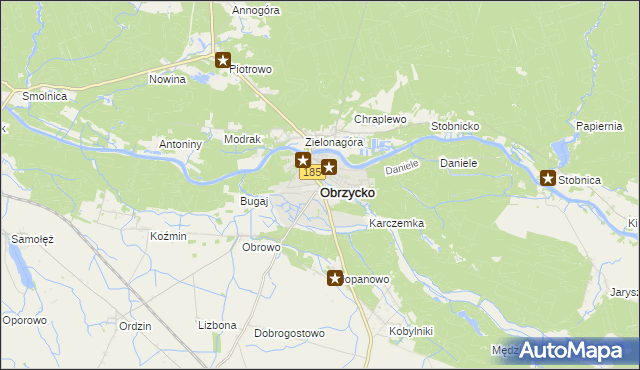 mapa Obrzycko, Obrzycko na mapie Targeo