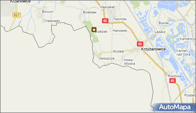 mapa Owsiszcze, Owsiszcze na mapie Targeo