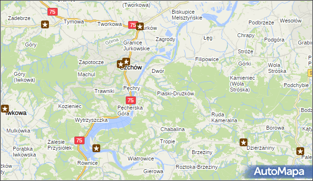 mapa Piaski-Drużków, Piaski-Drużków na mapie Targeo