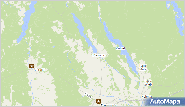 mapa Piasutno, Piasutno na mapie Targeo