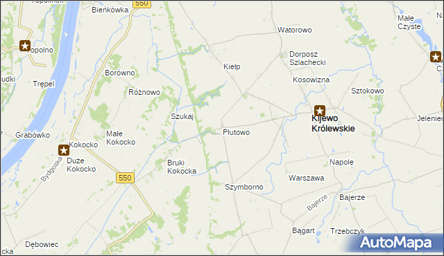mapa Płutowo, Płutowo na mapie Targeo