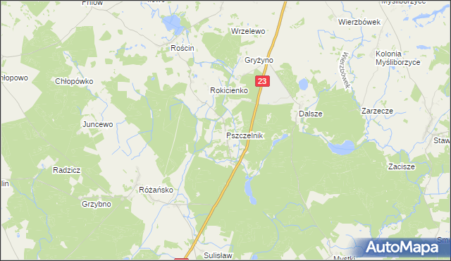 mapa Pszczelnik, Pszczelnik na mapie Targeo