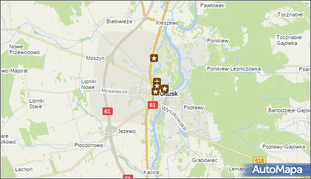 mapa Pułtusk, Pułtusk na mapie Targeo