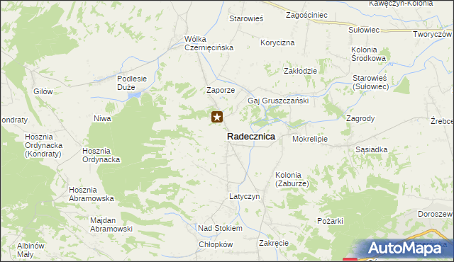 mapa Radecznica, Radecznica na mapie Targeo