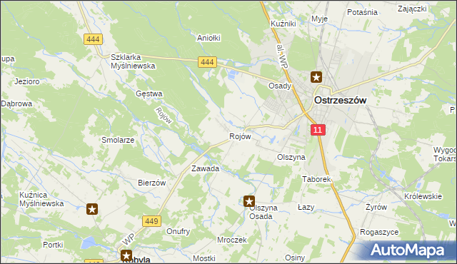 mapa Rojów, Rojów na mapie Targeo