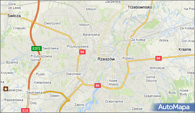mapa Rzeszów, Rzeszów na mapie Targeo