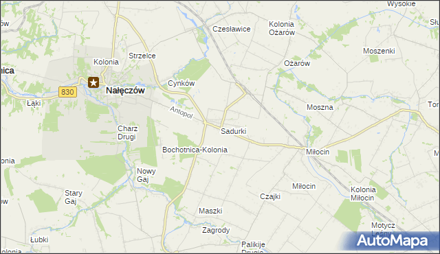 mapa Sadurki, Sadurki na mapie Targeo