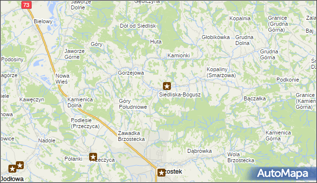 mapa Siedliska-Bogusz, Siedliska-Bogusz na mapie Targeo