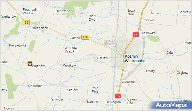 mapa Staniew, Staniew na mapie Targeo