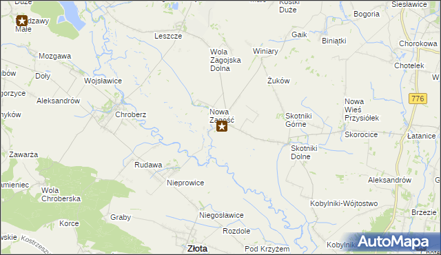 mapa Stara Zagość, Stara Zagość na mapie Targeo