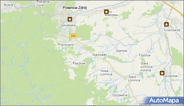 mapa Starkówek, Starkówek na mapie Targeo