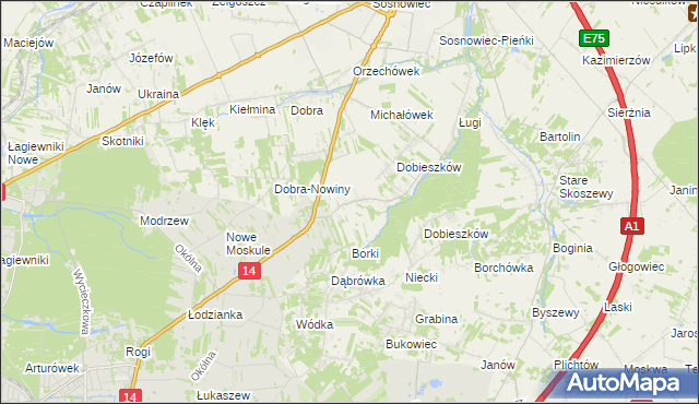 mapa Stary Imielnik, Stary Imielnik na mapie Targeo