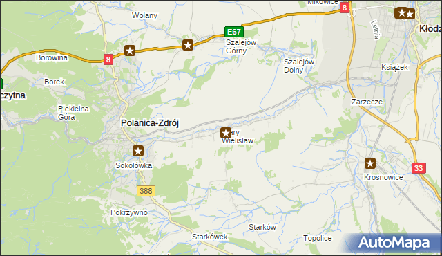 mapa Stary Wielisław, Stary Wielisław na mapie Targeo