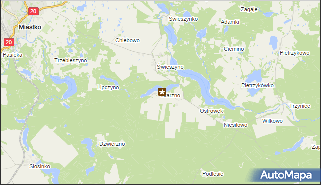 mapa Starzno, Starzno na mapie Targeo