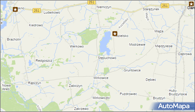 mapa Stępuchowo, Stępuchowo na mapie Targeo