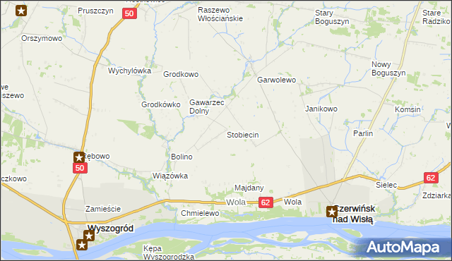 mapa Stobiecin, Stobiecin na mapie Targeo