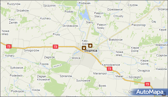 mapa Stopnica, Stopnica na mapie Targeo
