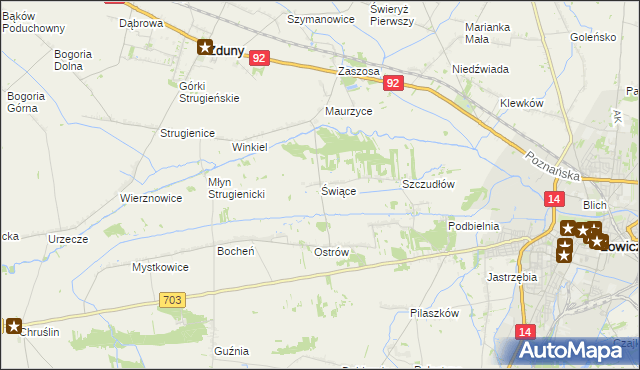 mapa Świące, Świące na mapie Targeo