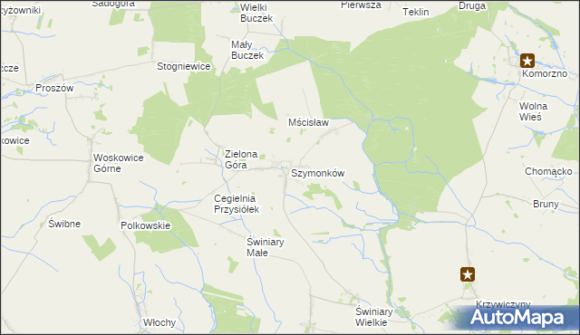 mapa Szymonków, Szymonków na mapie Targeo