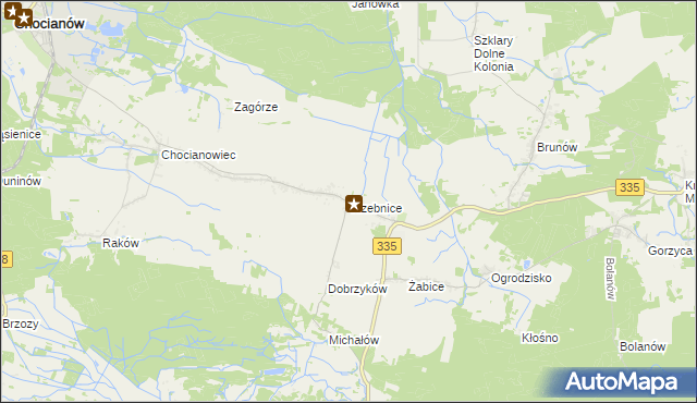 mapa Trzebnice, Trzebnice na mapie Targeo