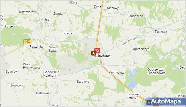mapa Tuliszków, Tuliszków na mapie Targeo