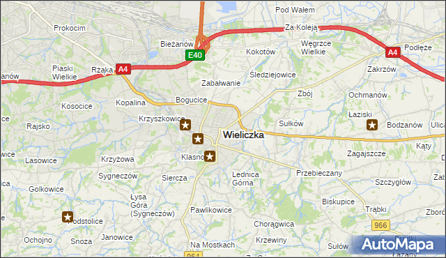 mapa Wieliczka, Wieliczka na mapie Targeo