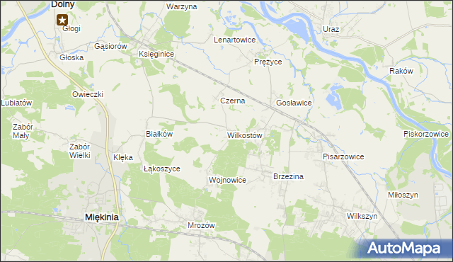 mapa Wilkostów, Wilkostów na mapie Targeo