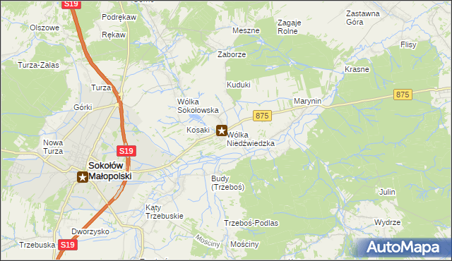 mapa Wólka Niedźwiedzka, Wólka Niedźwiedzka na mapie Targeo