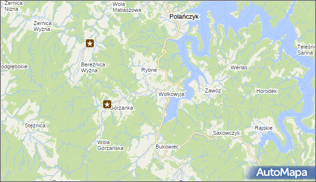 mapa Wołkowyja, Wołkowyja na mapie Targeo