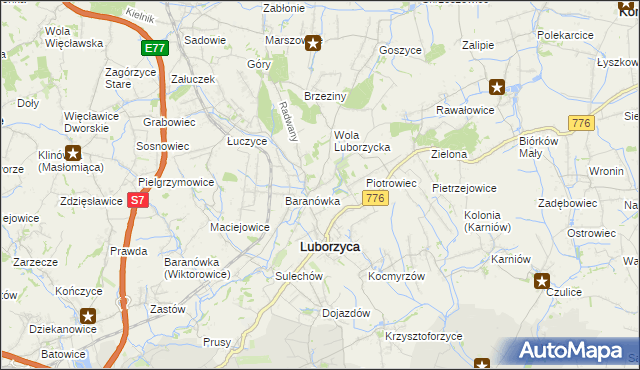 mapa Wysiołek Luborzycki, Wysiołek Luborzycki na mapie Targeo