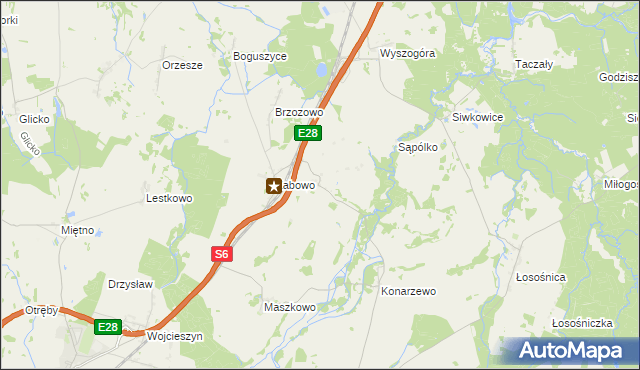 mapa Żabówko, Żabówko na mapie Targeo