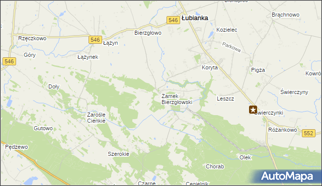 mapa Zamek Bierzgłowski, Zamek Bierzgłowski na mapie Targeo