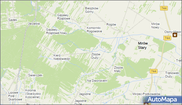 mapa Zbijów Duży, Zbijów Duży na mapie Targeo