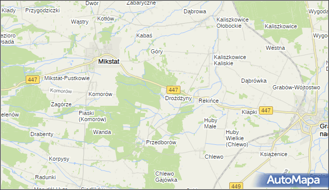 mapa Drożdżyny, Drożdżyny na mapie Targeo