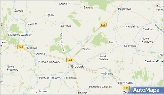 mapa Wiksin, Wiksin na mapie Targeo