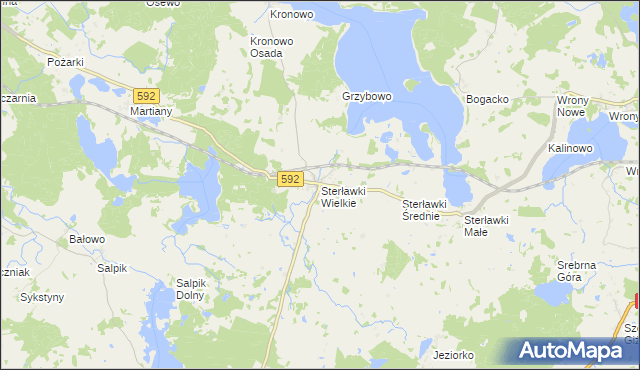 mapa Sterławki Wielkie, Sterławki Wielkie na mapie Targeo