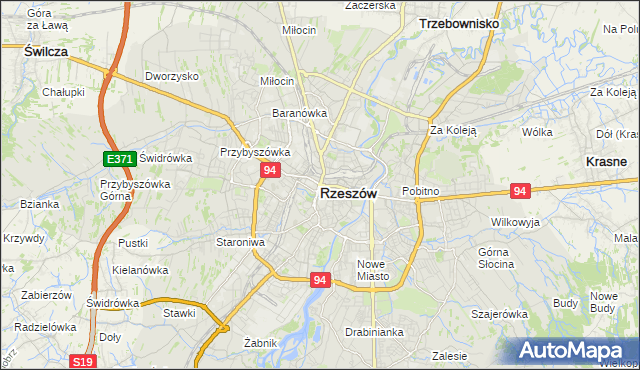 mapa Rzeszów, Rzeszów na mapie Targeo