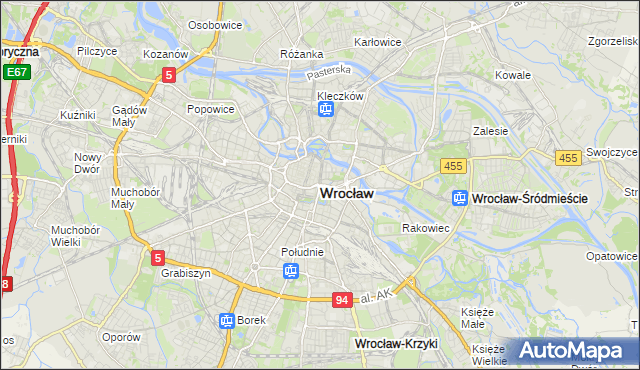 mapa Wrocławia, Wrocław na mapie Targeo